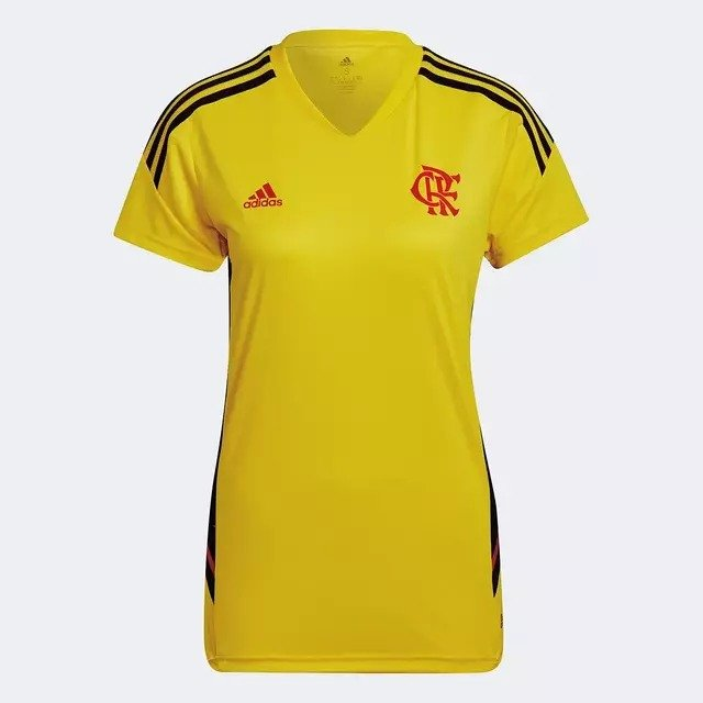 Camiseta Feminina Adidas Treino Flamengo HA5410