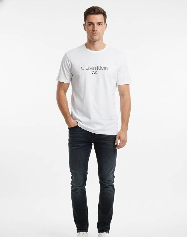 Camiseta Calvin Klein Branca logo CK - NP2787R-110