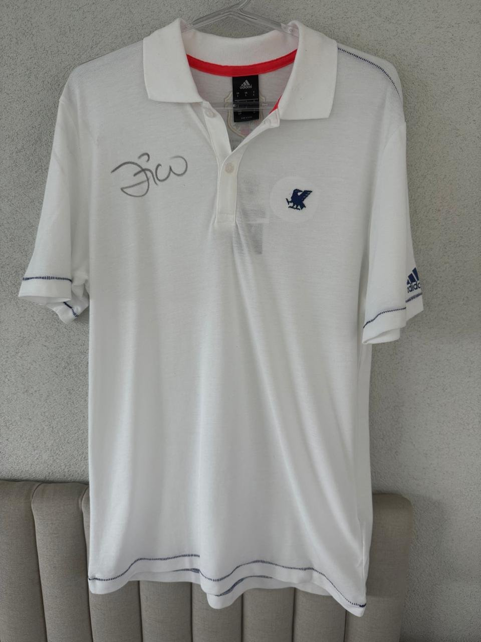 Camisa Polo Piquet Japão Adidas Autografada Zico