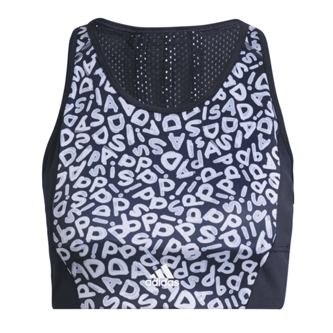 Top Esportivo Original Adidas + Farm Rio Aeroready 3-Stripes - Coleção 2021 GS6338