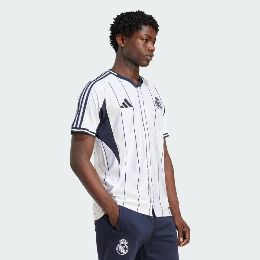 Camisa Real Madrid Adidas Baseball Estados Unidos US Pack 2025 Branca JN3073