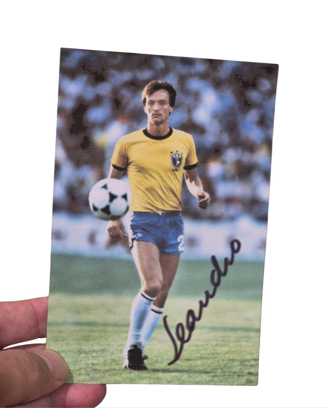 Foto "Leandro Seleção Brasileira" 10x15cm  (Autógrafo manual)