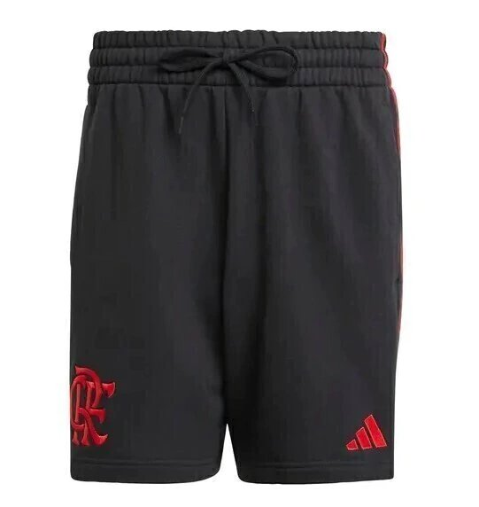 Short Moletom Flamengo Adidas DNA, com bolso 2024/25 - IT3829