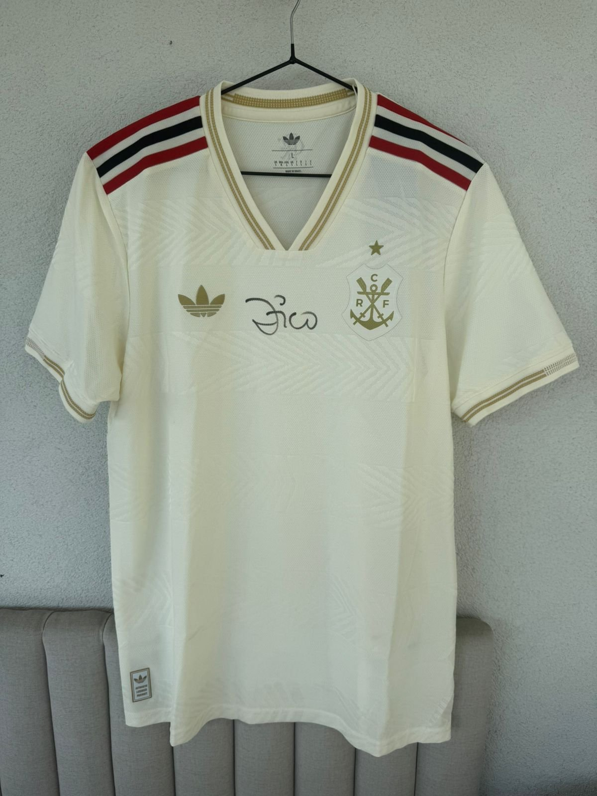 Camisa Flamengo Adidas III 2025 Authentic (Jogador) com Autógrafo Manual do Zico