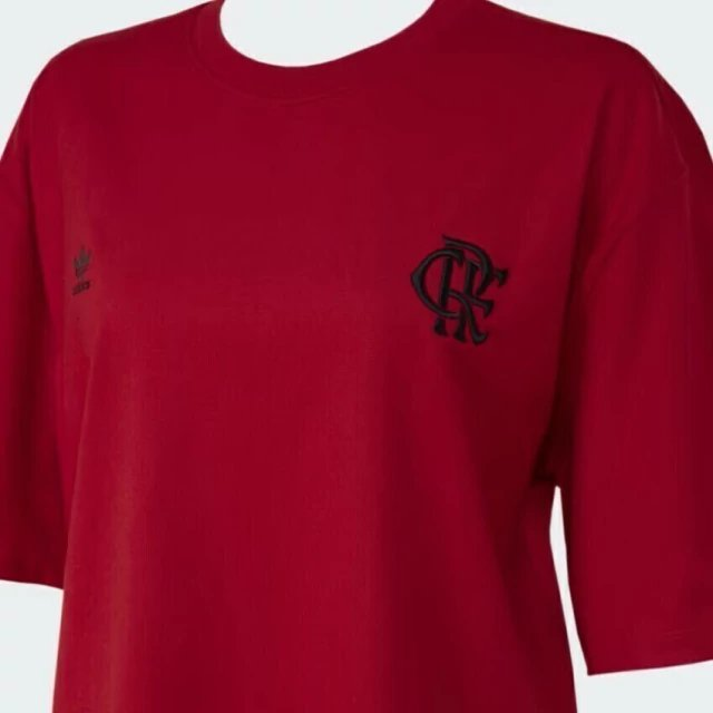 Camiseta Adidas CR Flamengo Feminina Vermelha HA4393