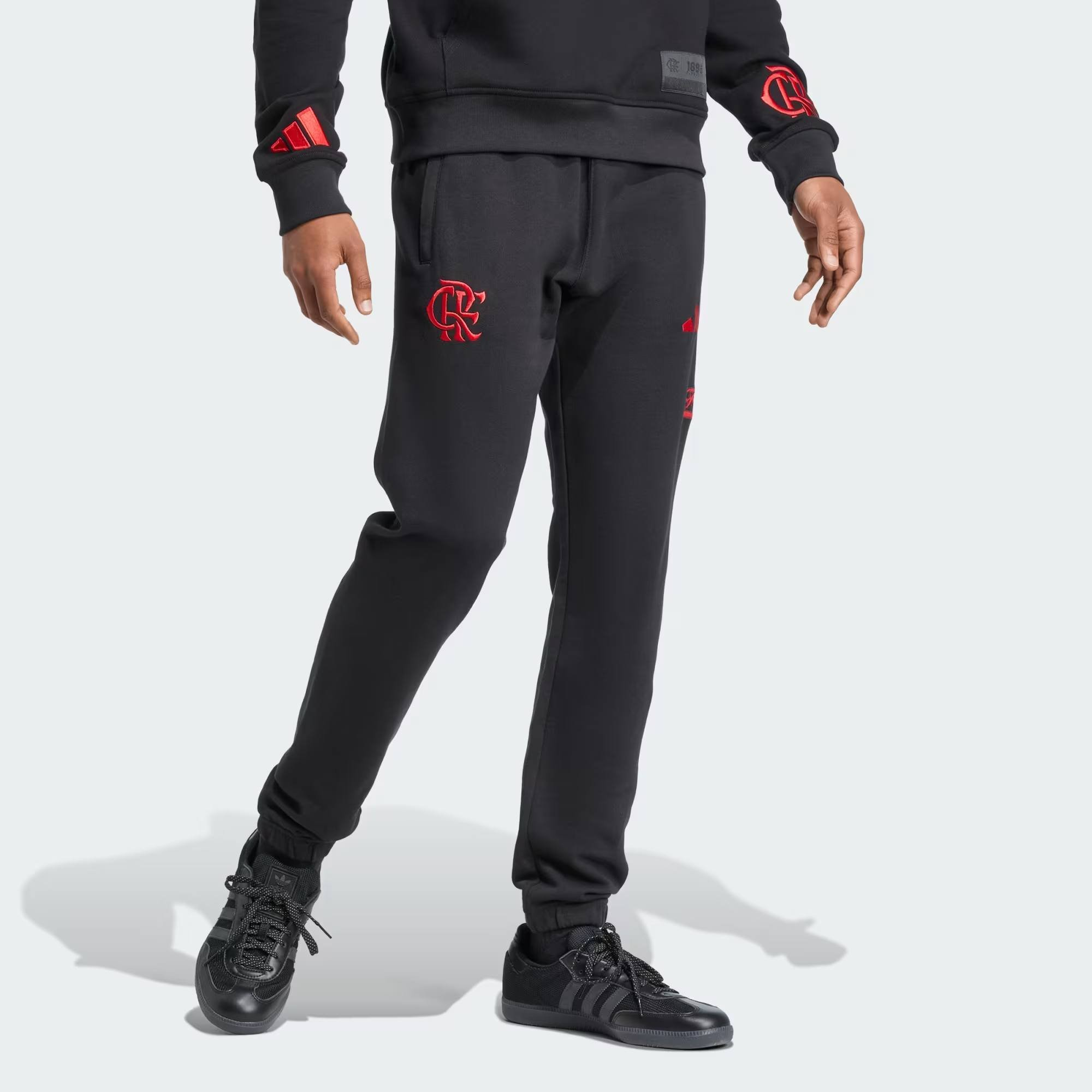 Calça Flamengo Adidas Moletom Estados Unidos US Pack 2025 Preta JY0274