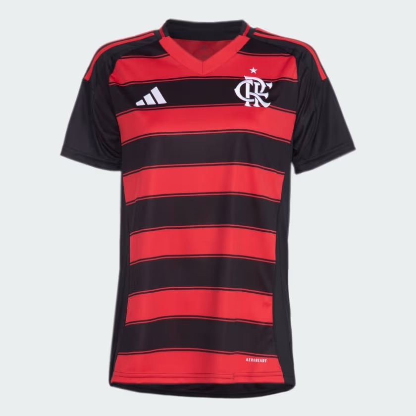 Camisa Feminina Flamengo Adidas I Rubro-Negra 2025/26 IV6049