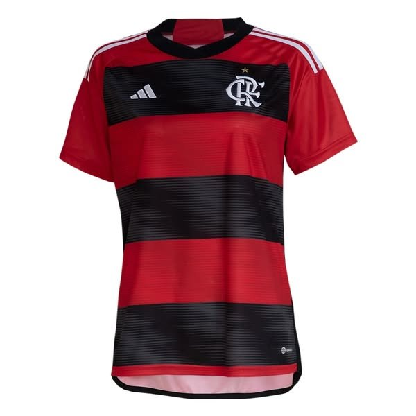 Camisa Feminina Flamengo Adidas I 2023 Rubro-Negra HS5190