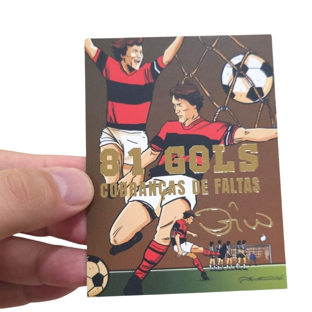 Kit 3 Cards Colecionáveis (Autógrafo Manual do Zico)