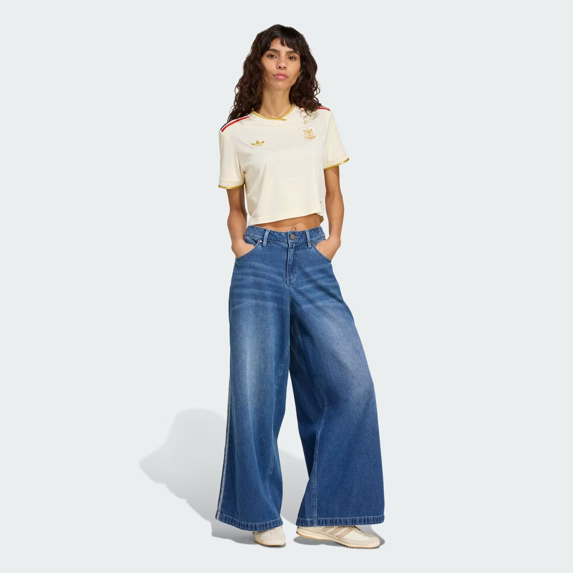 Camisa Feminina III Flamengo 2025 Cropped Off White JN9033