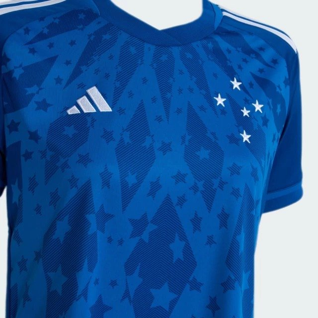 Camisa Feminina Cruzeiro Adidas I 2024 Azul IP9574