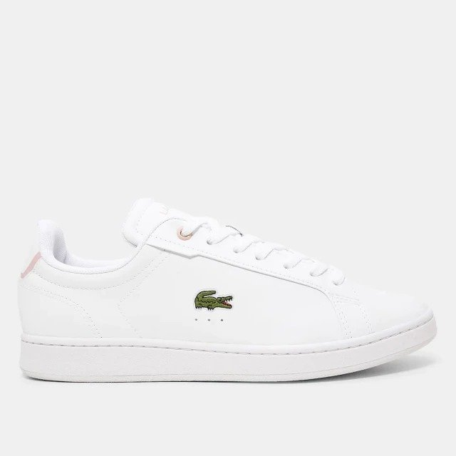 Tênis Feminino Lacoste Carnaby Branco e Rosa 45SFA0083BR21G