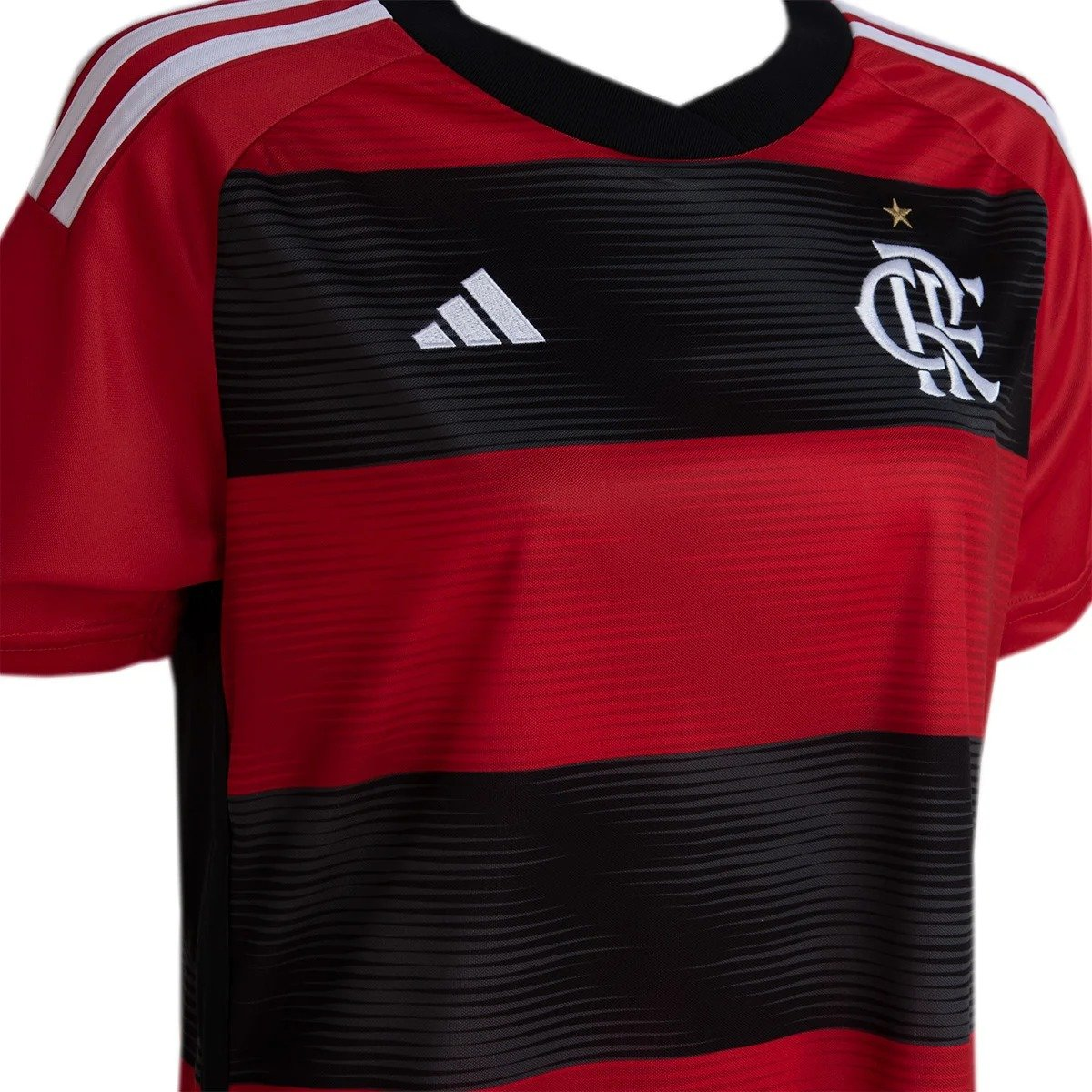 Camisa Feminina Flamengo Adidas I 2023 Rubro-Negra HS5190