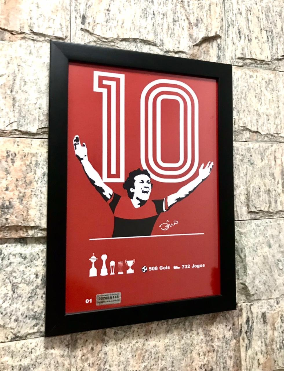 Quadro "Zico Conquistas" em formato A4