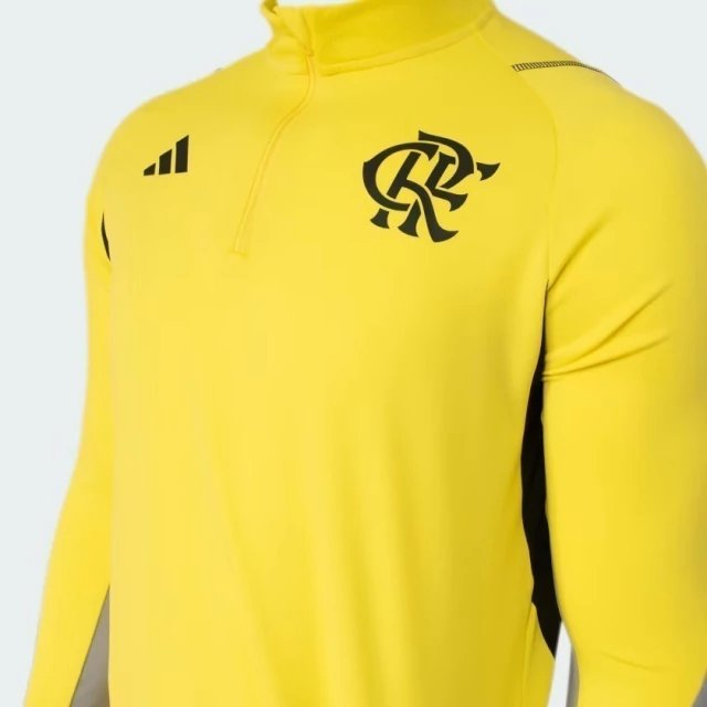 Moletom Treino Atleta Flamengo Adidas Amarelo IP8223
