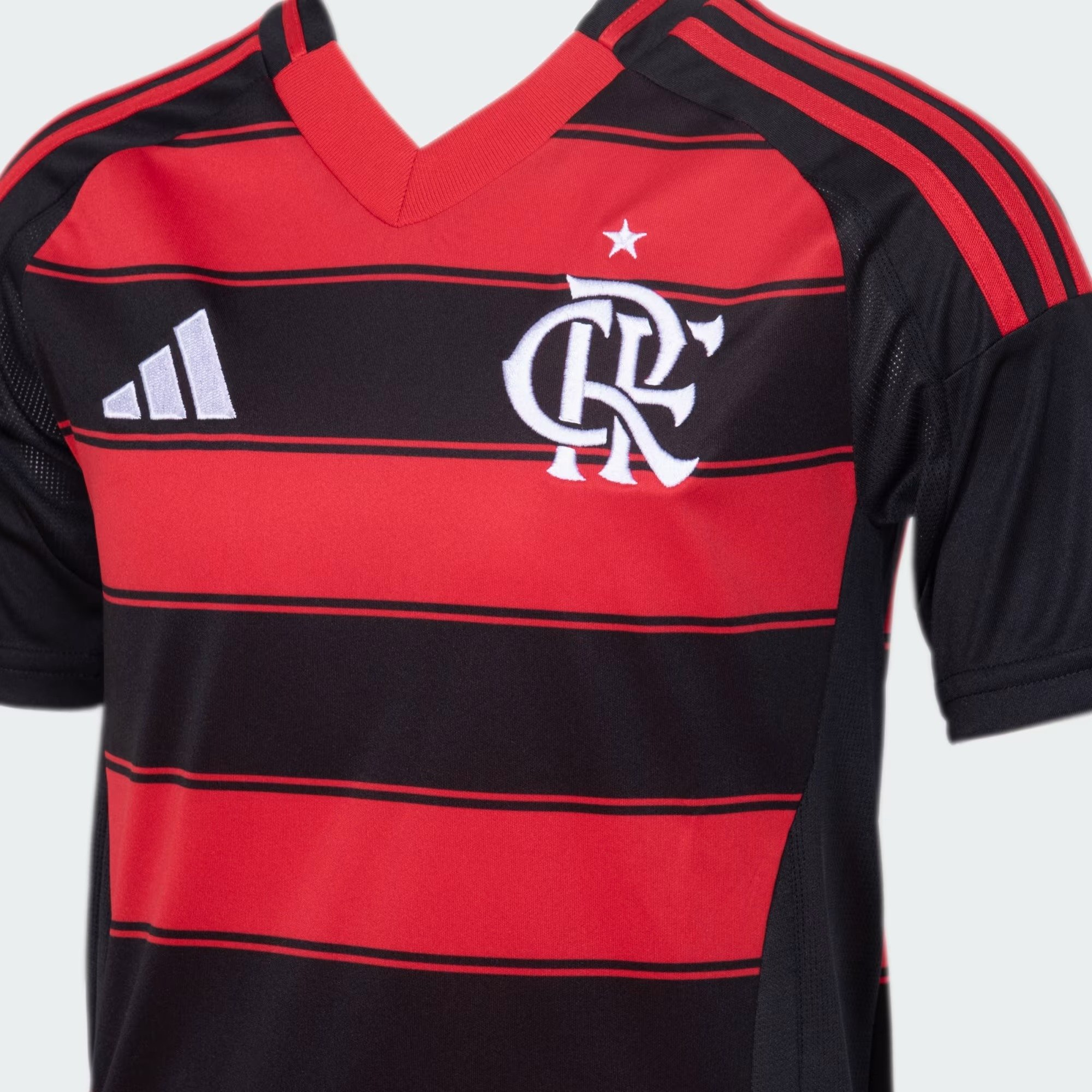 Camisa Infantil Flamengo Adidas I Rubro-Negra 2025/26 IV6048