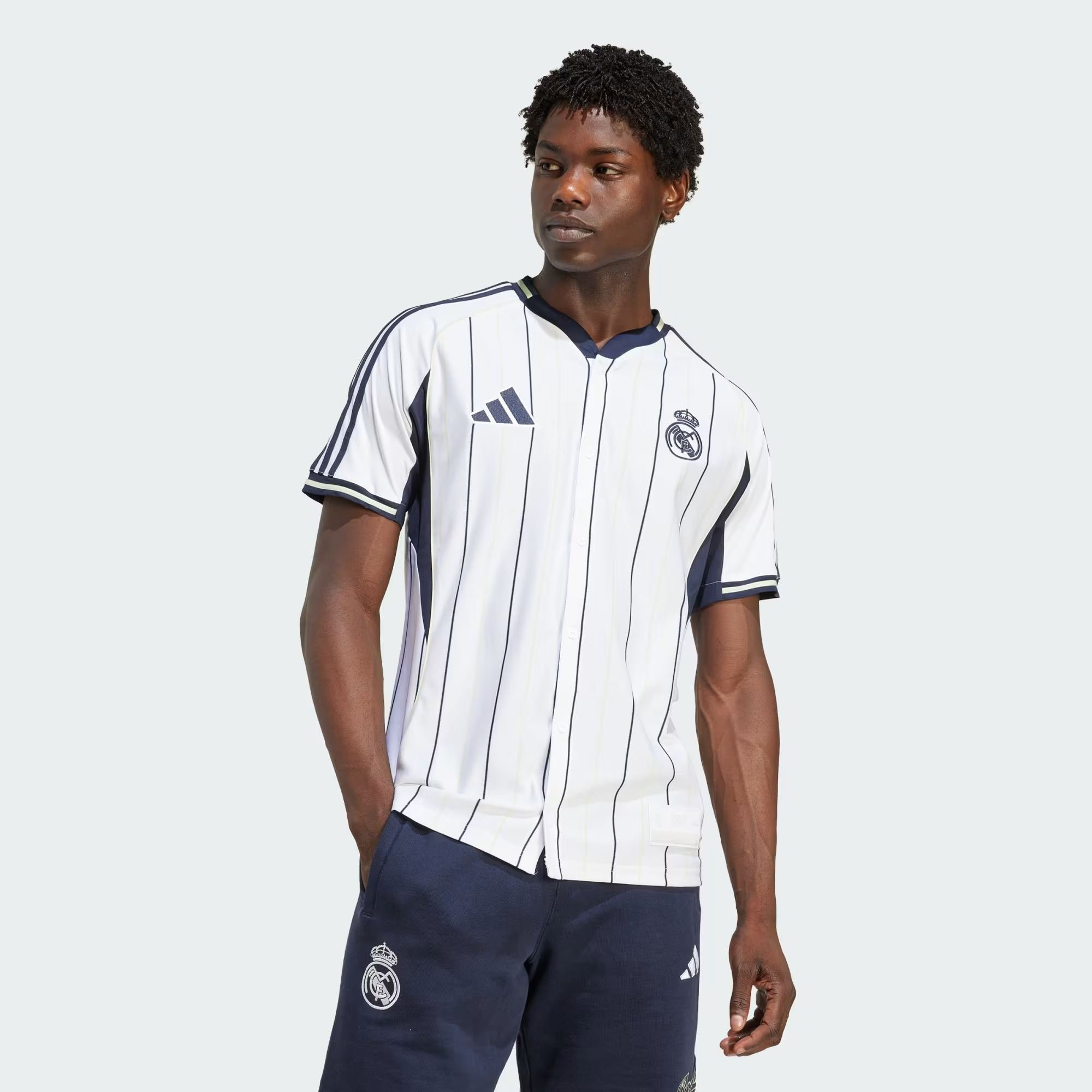 Camisa Real Madrid Adidas Baseball Estados Unidos US Pack 2025 Branca JN3073