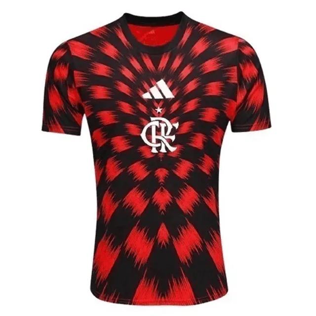 Camisa Infantil Flamengo Adidas Pré-Jogo 2025-26 JE4160