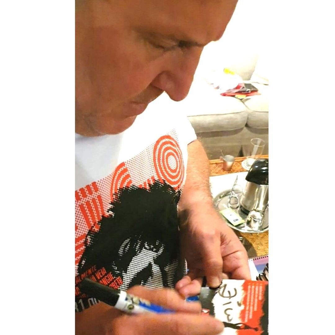 Camisa Flamengo Debut + Card 1981 Autógrafo Manual do Zico