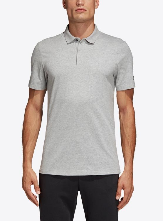 Camisa Polo Adidas MH Plain Cinza DT9898