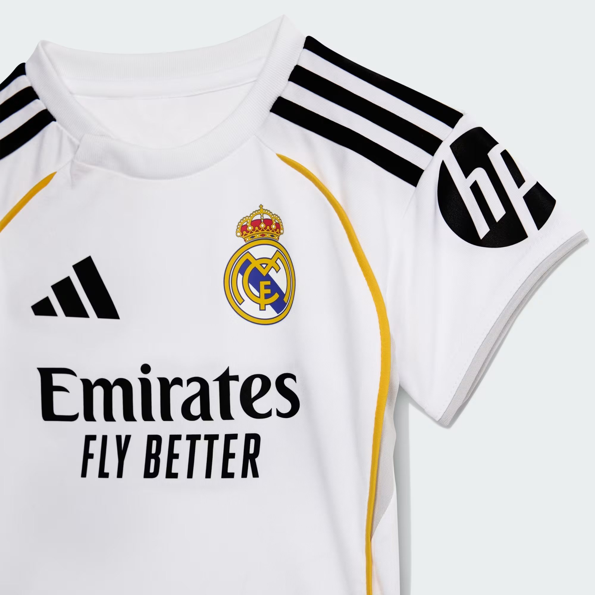 Mini Kit Bebê Real Madrid Adidas Infantil Casa 25/26 Branco JN8876