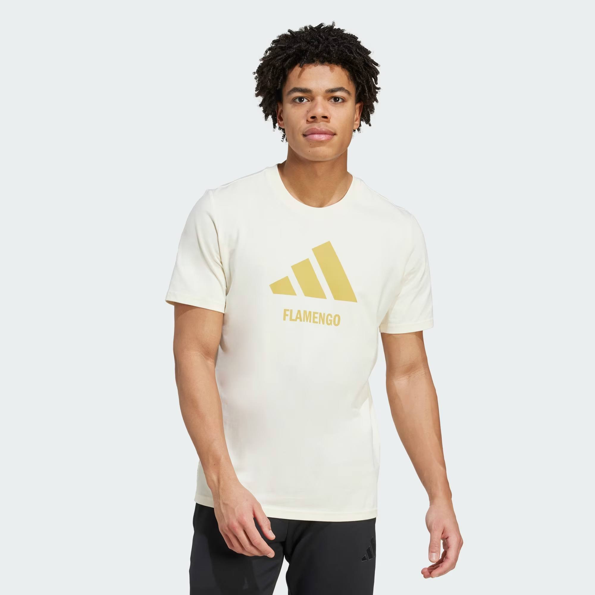 Camiseta Flamengo Adidas Seasonal Graphic Tee Off White JM4923