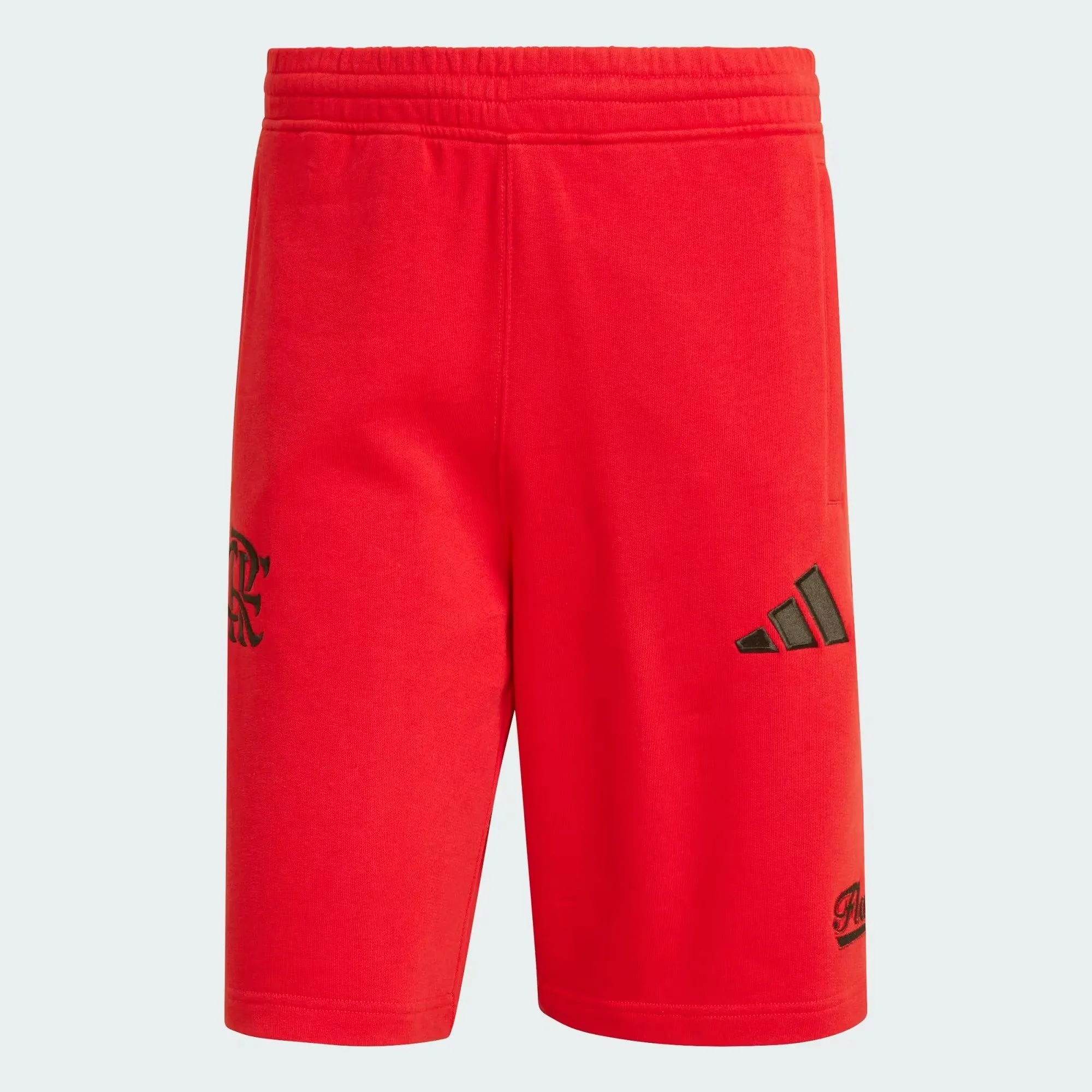 Bermuda Moletom Flamengo Adidas Estados Unidos US Pack 2025 Vermelha JN0877