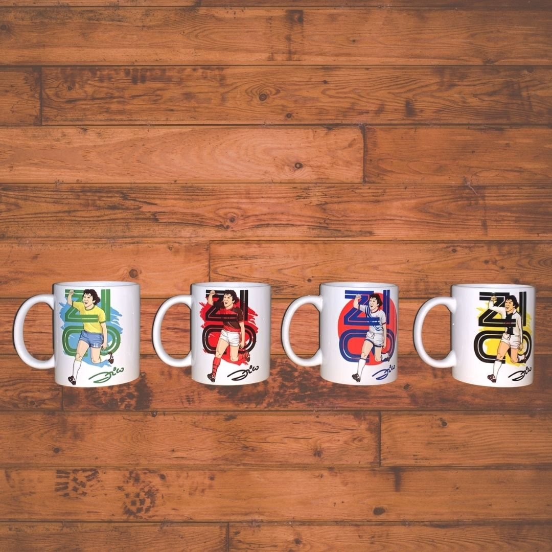 Kit 4 Canecas de Porcelana "Minha Carreira"