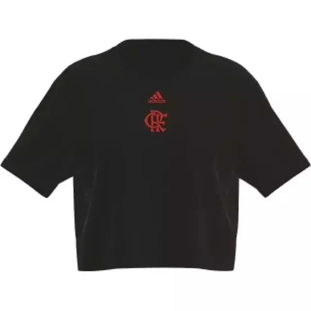 Cropped Adidas Flamengo Feminino Preto HY6242