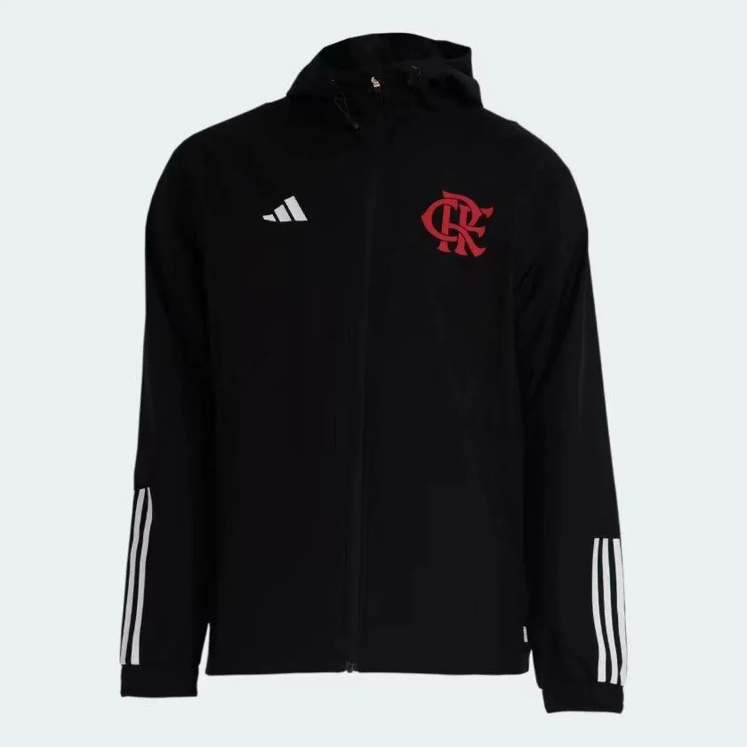 Jaqueta de Chuva Flamengo Adidas 2023 2024 Preta GC4303