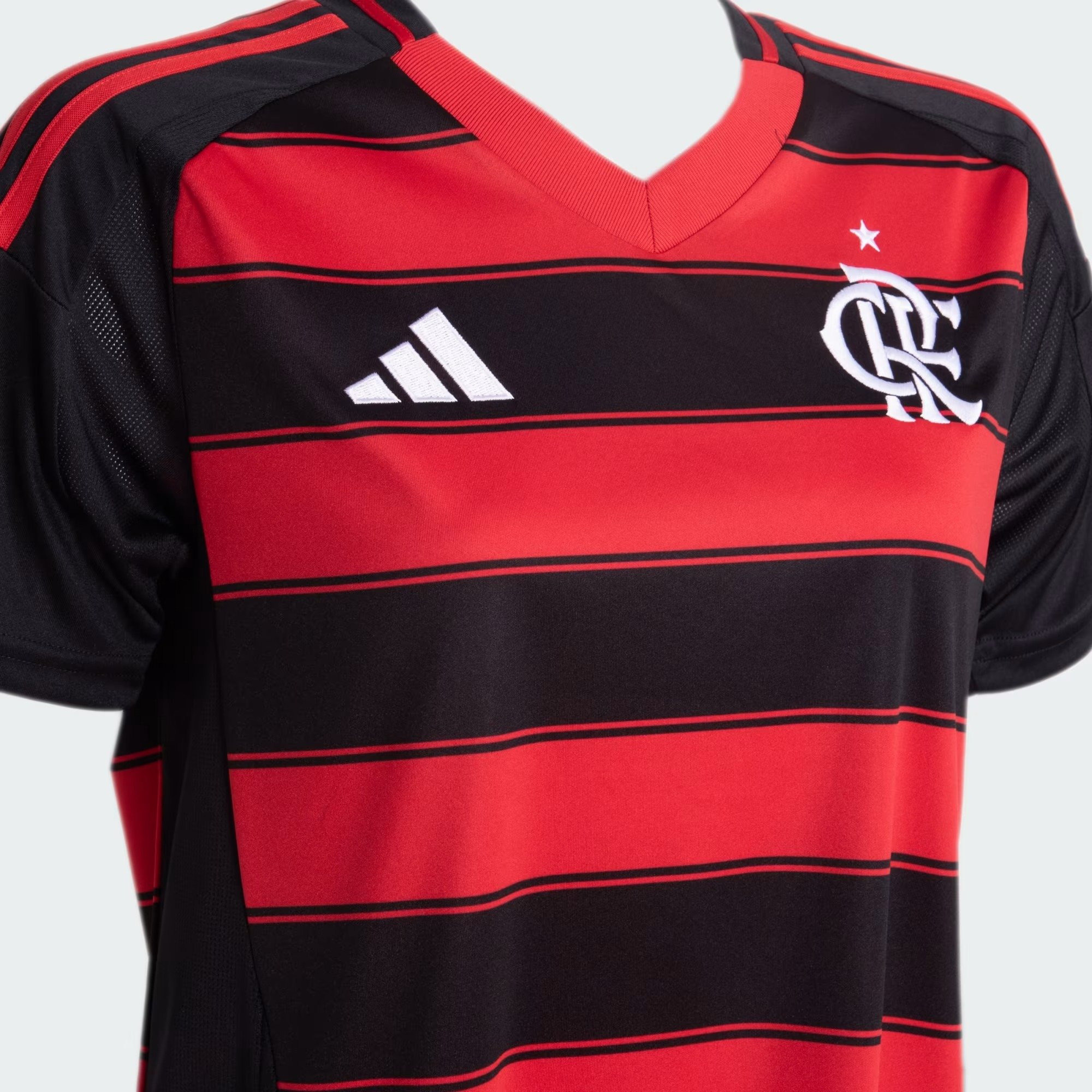 Camisa Feminina Flamengo Adidas I Rubro-Negra 2025/26 IV6049