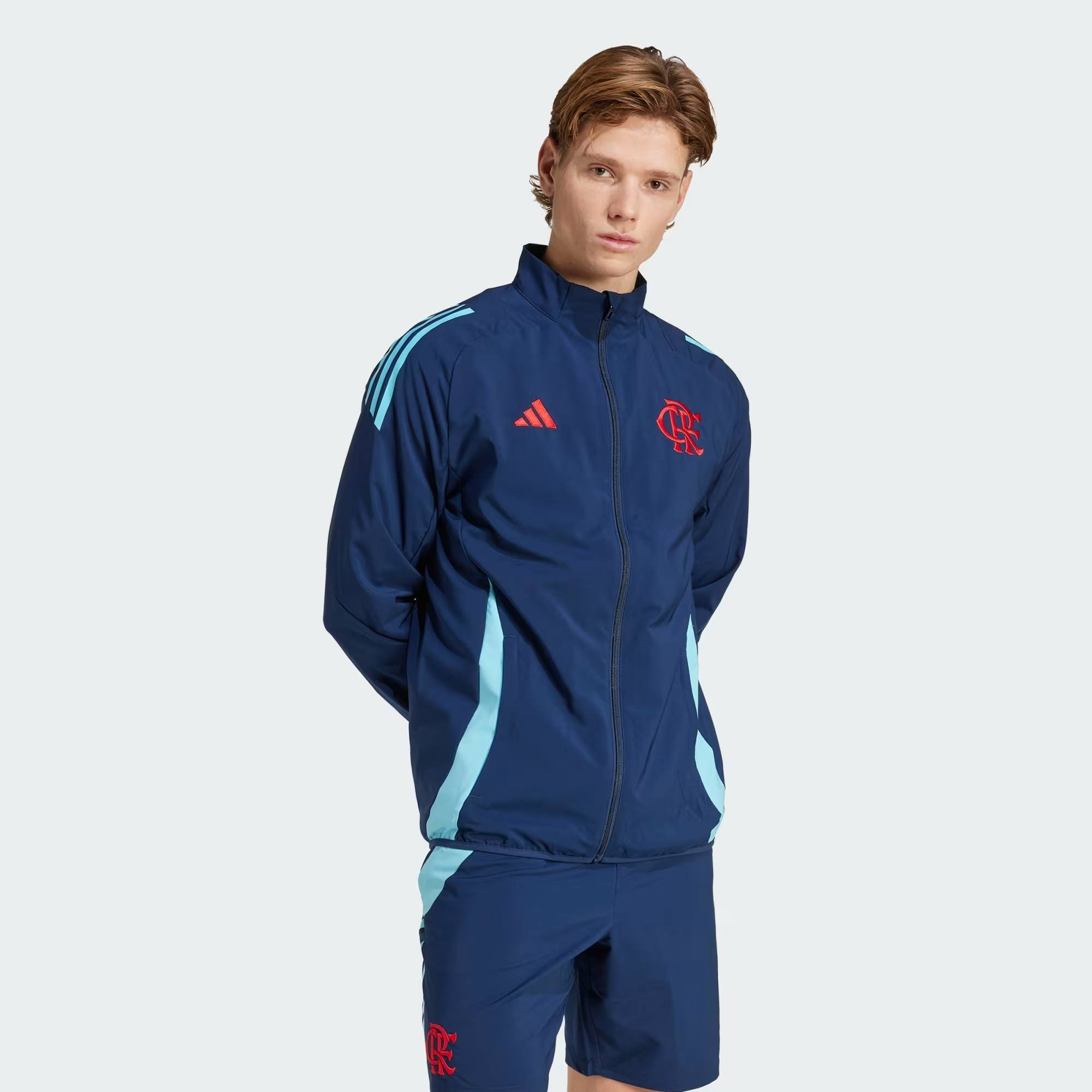 Jaqueta Flamengo Adidas Apresentação 2025 Azul JE6616