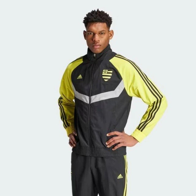 Jaqueta Flamengo Adidas Preta e Amarela IP8186