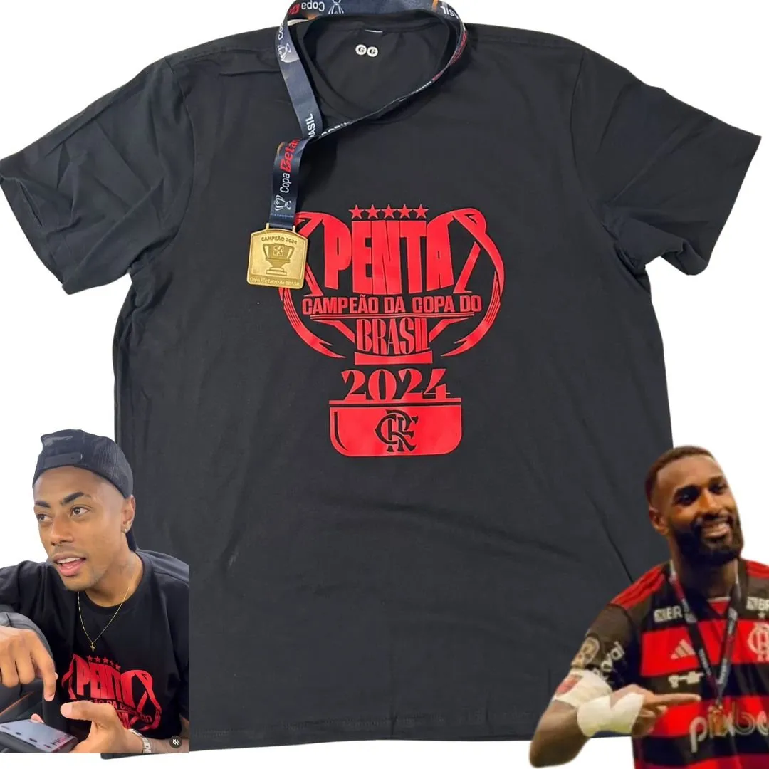 Camisa do Penta do Fla + Medalha Copa do Brasil (poucas unidades)