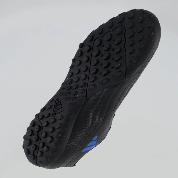 Chuteira Society Adidas Deportivo II Preta e Azul HP2519