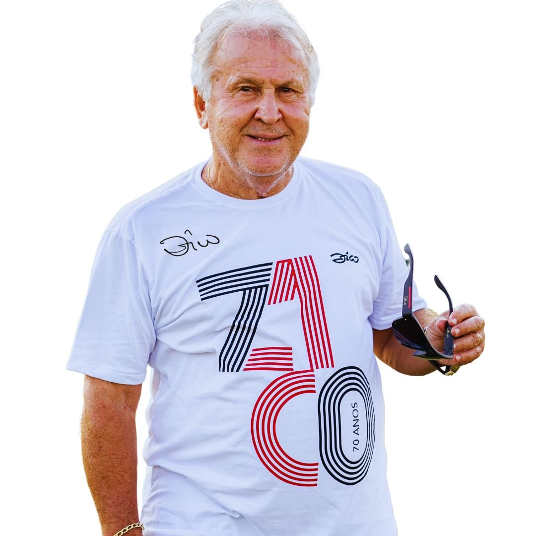 Camisa Edição Limitada Zico 70 anos  (Autógrafo Manual do Zico)