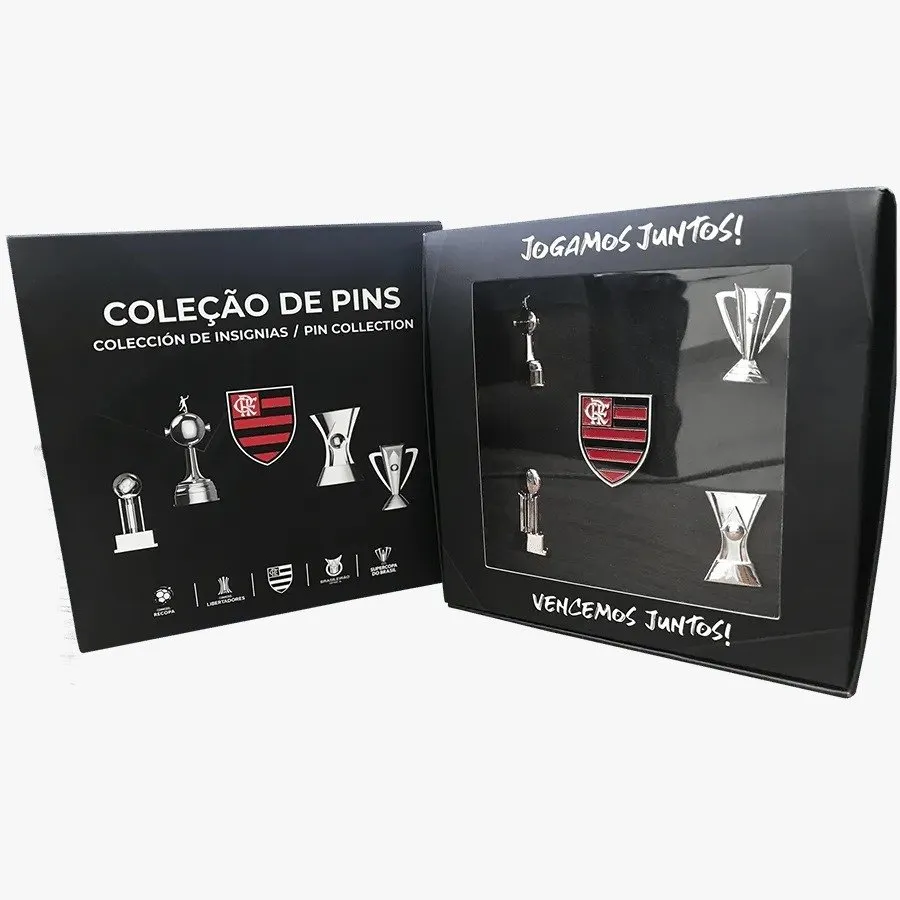 Conjunto Flamengo de Pins - Taças e Escudo