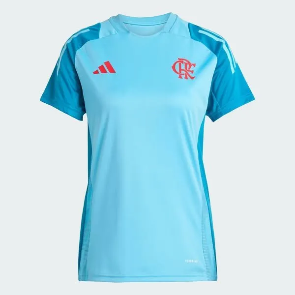 Camiseta Feminina de Treino Flamengo Adidas 2025 - JE6633
