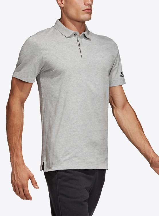 Camisa Polo Adidas MH Plain Cinza DT9898