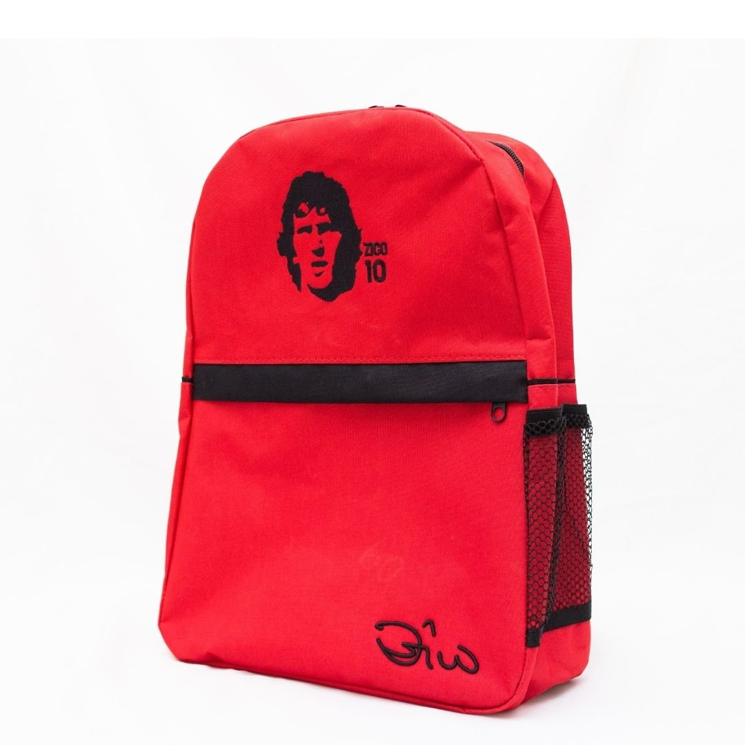 Mochila Vermelha Rosto do Zico