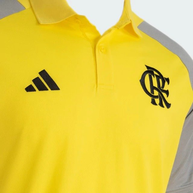 Camisa Polo Flamengo Adidas Comissão Técnica Amarela 24/25 IP8215